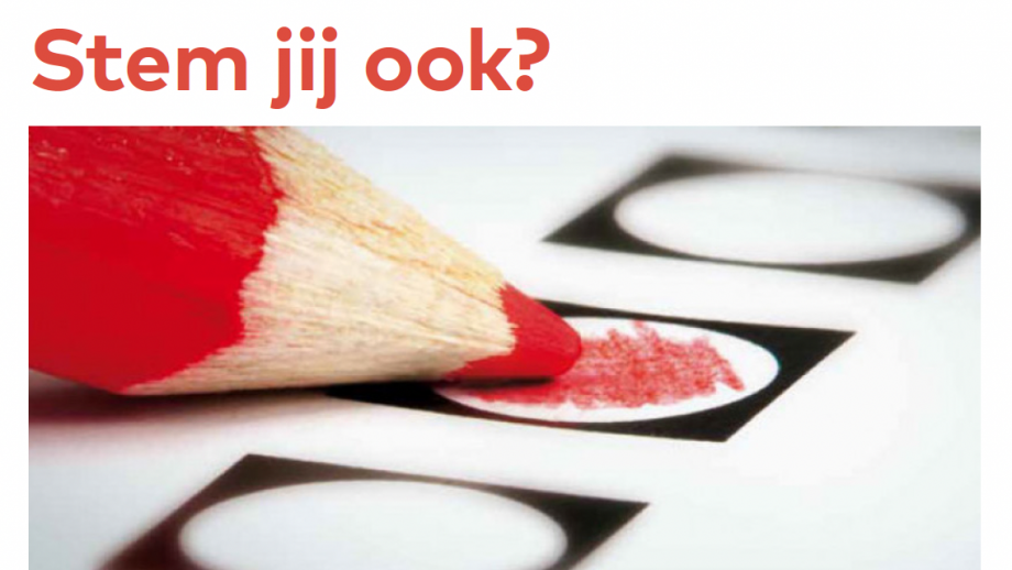 Rood potlood en stembiljet